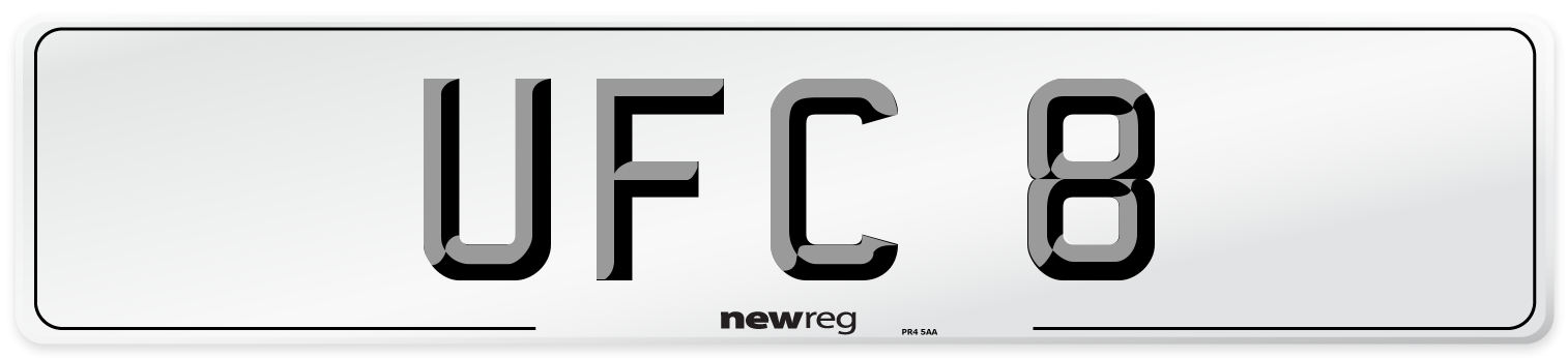 UFC 8 Number Plate from New Reg